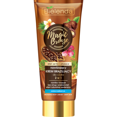 Miniaturka artykułu - BIELENDA MAGIC BRONZE  Nawilżający krem brązujący do ciała 2 w 1 - jasna karnacja, 200ml