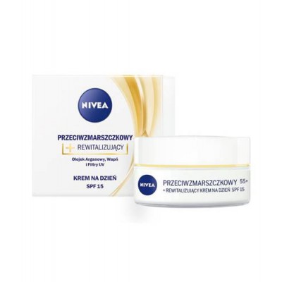 Miniaturka artykułu - NIVEA krem przeciwzmarszczkowy + rewitalizujący na dzień SPF 15, 50ml