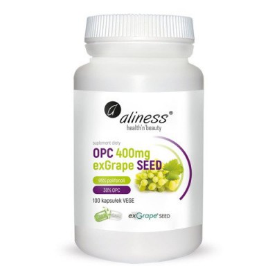 Miniaturka artykułu - ALINESS OPC 400mg exGrape SEED, 100kaps.