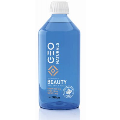 GEONATURALS Beauty Hair,Skin & Nails Krzem 100 mg + cynk 10 mg + miedź 1 mg, 500ml