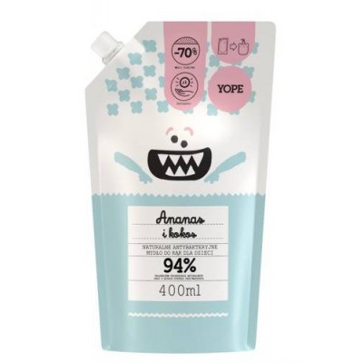 Miniaturka artykułu - YOPE Mydło ananas i kokos (zapas), 400ml