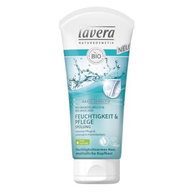Miniaturka artykułu - LAVERA Odżywka nawilżająca do włos&oacute;w bio-mleczko migdałowe i bio-awokado, 200ml