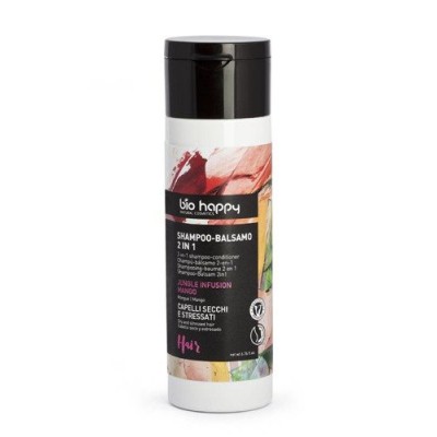 Miniaturka artykułu - BIOHAPPY Szampon i odżywka 2w1 Jungle infusion Mango, 200 ml