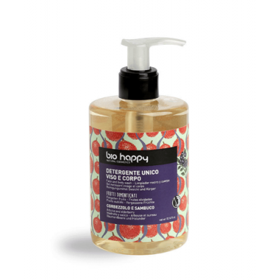 Miniaturka artykułu - BIOHAPPY Żel do twarzy Poziomka & Bez, 300ml