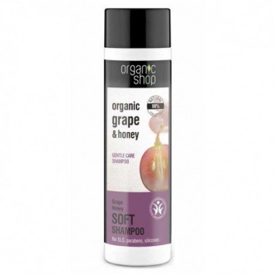 Miniaturka artykułu - ORGANIC SHOP Delikatny Szampon do Włos&oacute;w, Mi&oacute;d i Winogrona, 280ml