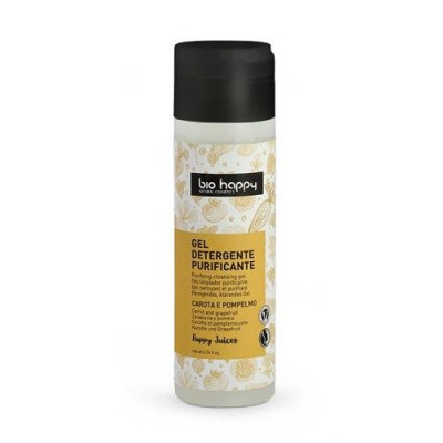 Miniaturka artykułu - BIO HAPPY żel do mycia twarzy Ż&oacute;łta Marchew & Grejpfrut, 200 ml