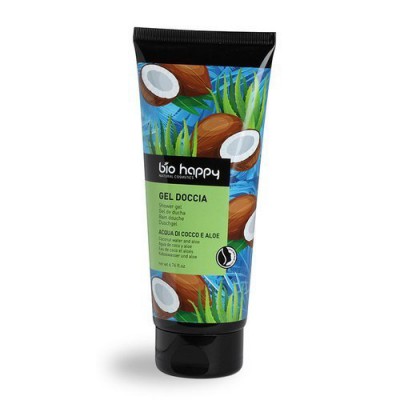 Miniaturka artykułu - BIOHAPPY Żel pod prysznic - Kokos & Aloes, 200ml