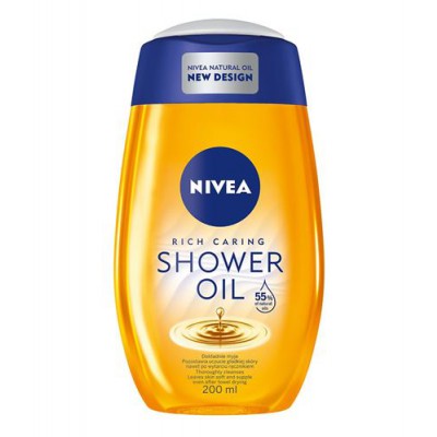 Miniaturka artykułu - NIVEA Olejek pielęgnujący pod prysznic, 200ml