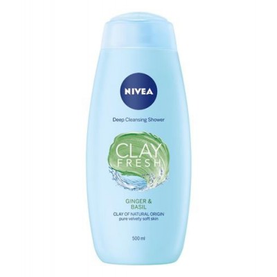 Miniaturka artykułu - NIVEA Clay Fresh Żel pod prysznic GINGER & BASIL, 500ml
