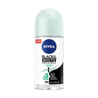 Miniaturka artykułu - NIVEA Roll-on BLACK&WHITE Fresh, 50ml