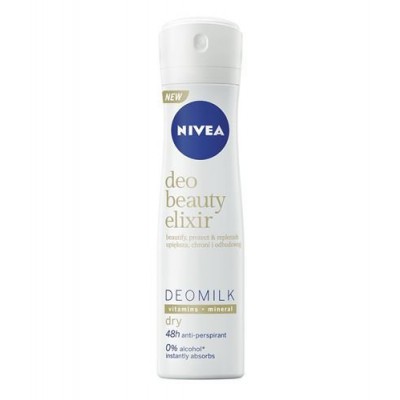 Miniaturka artykułu - NIVEA Antyperspirant Deomilk Beouty Elixir Dry 150ml