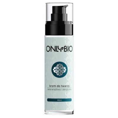 Miniaturka artykułu - OnlyBio Krem do twarzy na noc cera wrażliwa i alergiczna, 50 ml 
