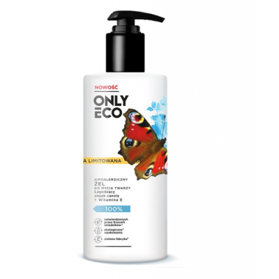Miniaturka artykułu - OnlyEco Hipoalergiczny żel do mycia twarzy, 300ml