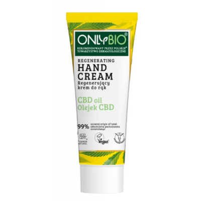 Miniaturka artykułu - OnlyBio Regenerujący krem do rąk CBD Oil, 75ml
