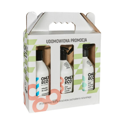 Miniaturka artykułu - OnlyEco Zestaw Mleczko do czyszczenia i pielęgnacji mebli, 500ml + płyn do mycia szyb i luster, 500ml + płyn do mycia naczyń, 500ml