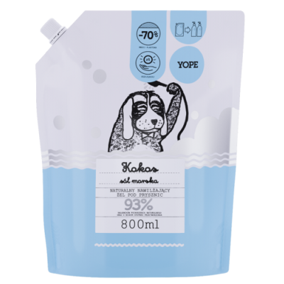 Miniaturka artykułu - YOPE Kokos i s&oacute;l morska Żel pod prysznic, (zapas) 800ml