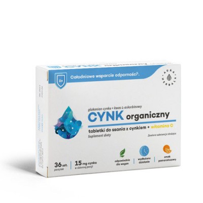Miniaturka artykułu - AURA HERBALS Cynk organiczny, 36 pastylek