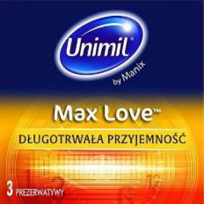 Miniaturka artykułu - Prezerwatywy UNIMIL MAX LOVE, 3 szt.