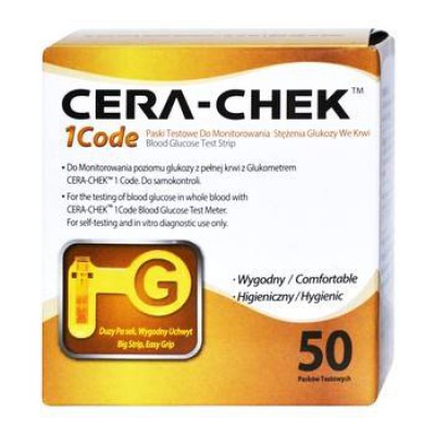 Cera-Chek 1Code Paski testowe, 50 pask&oacute;w