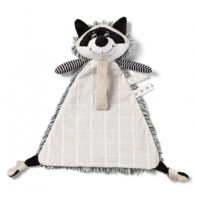 Miniaturka artykułu - BABYONO Przytulanka z zawieszką do smoczka RACOON ROCKY 747 