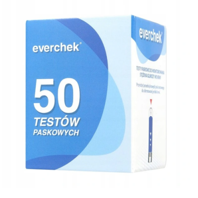 Miniaturka artykułu - EVERCHEK testy paskowe - glukoza, 50szt.