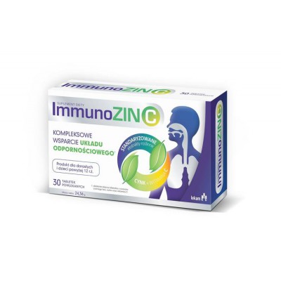 Miniaturka artykułu - ImmunoZIN C - suplement diety, 30 tabl.