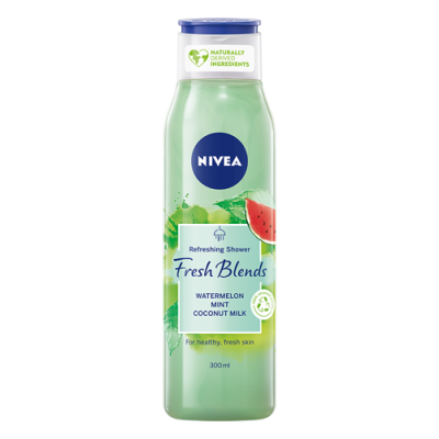 Miniaturka artykułu - NIVEA Fresh Blends Żel pod prysznic arbuz i mięta, 300 ml
