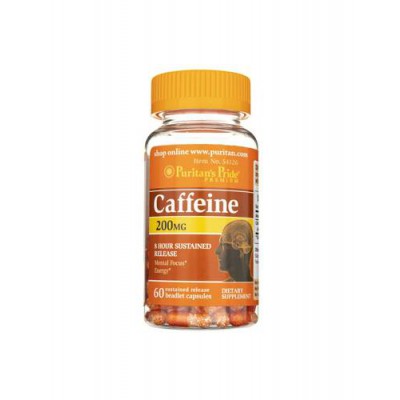 Miniaturka artykułu - Puritan's Pride Caffeine 200mg, 60 kaps.