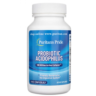 Miniaturka artykułu - Puritan's Pride Probiotic Acidophilus Probiotyk, 100 kaps.