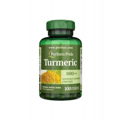 Miniaturka artykułu - PURITAN'S PRIDE Turmeric 800mg, suplement diety, 100kaps.