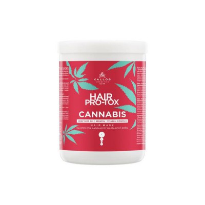 Miniaturka artykułu - KALLOS HAIR PRO-TOX CANNABIS Maska z olejem z nasion konopi, 1000ml