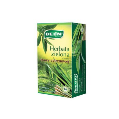 BELIN Herbata zielona o smaku trawy cytrynowej, 20 torebek