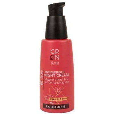 Miniaturka artykułu - GRN Rich Elements Olej Arganowy & Oliwa  Krem przeciwzmarszczkowy na noc, 50ml