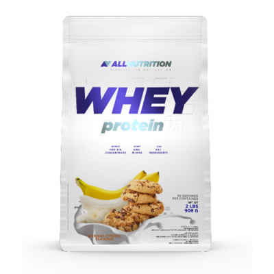 Miniaturka artykułu - Allnutrition Whey Protein Ciastka bananowe, 908g