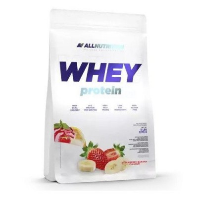 Miniaturka artykułu - Allnutrition Whey Protein Strawberry Banana, 908g