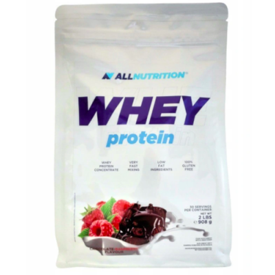Miniaturka artykułu - Allnutrition Whey Protein Chocolate Raspberry, 908g