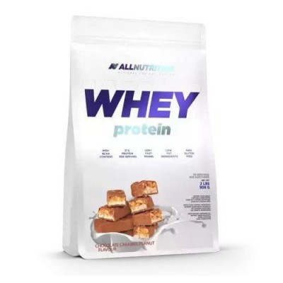 Miniaturka artykułu - Allnutrition Whey Protein Chocolate-Caramel-Peanut, 908g