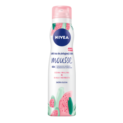 Miniaturka artykułu - NIVEA Lekki mus do ciała Dzika malina i biała herbata