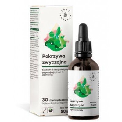 Miniaturka artykułu - AURA HERBALS Pokrzywa zwyczajna krople, 50 ml