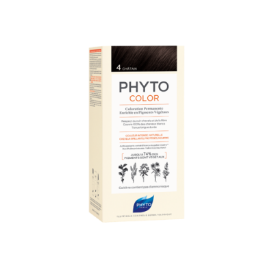 Miniaturka artykułu - PHYTO PHYTOCOLOR Farba do włos&oacute;w 4 Kasztan