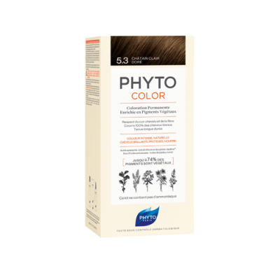 Miniaturka artykułu - PHYTO PHYTOCOLOR Farba do włos&oacute;w 5.3 Jasny Złoty Kasztan