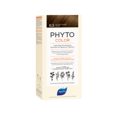 Miniaturka artykułu - PHYTO PHYTOCOLOR Farba do włos&oacute;w 6.3 Ciemny Złoty Blond