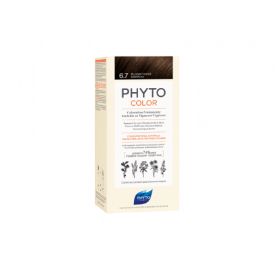 Miniaturka artykułu - PHYTO PHYTOCOLOR  Farba do włos&oacute;w 6.7 Ciemny Czekoladowy Blond