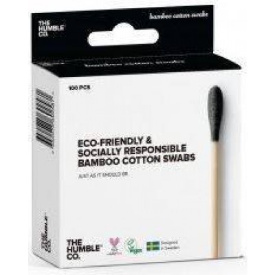 Miniaturka artykułu - HUMBLE BRUSH Patyczki do uszu bambus czarne, 100szt.