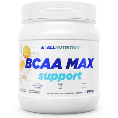 Miniaturka artykułu - Allnutrition BCAA Max support Lemon (o smaku cytrynowym), 500g