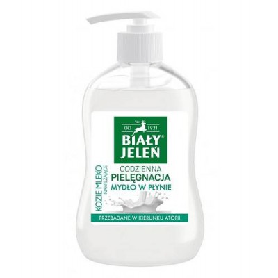 Miniaturka artykułu - BIAŁY JELEŃ Mydło w płynie Kozie Mleko, 300ml