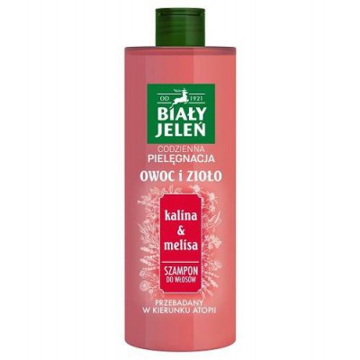 Miniaturka artykułu - BIAŁY JELEŃ Owoc i Zioło Szampon Kalina & Melisa, 400ml