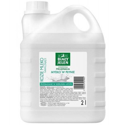 Miniaturka artykułu - BIAŁY JELEŃ Mydło w płynie Kozie Mleko, 2l