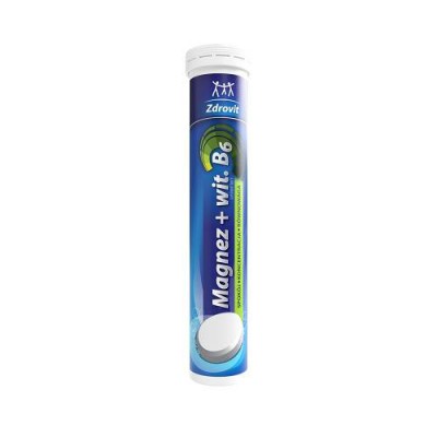 Miniaturka artykułu - Zdrovit Magnez + witamina B6., 24tabl. musujące