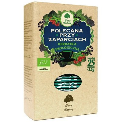 Miniaturka artykułu - DARY NATURY Herbatka Ekologiczna Polecana przy Zaparciach, 25x2,0g